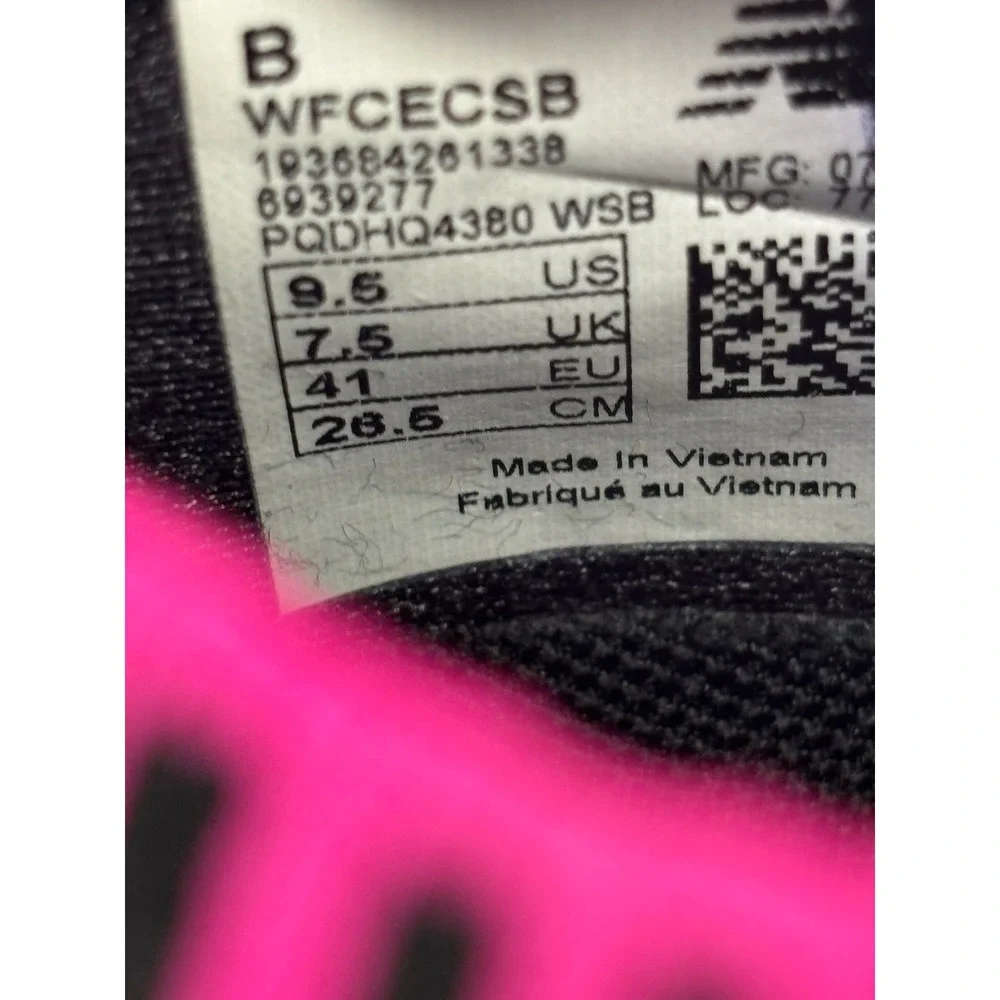 New Balance FuelCell Echo Womens Running Shoes Black Pink Blue WFCECSB Size 9.5